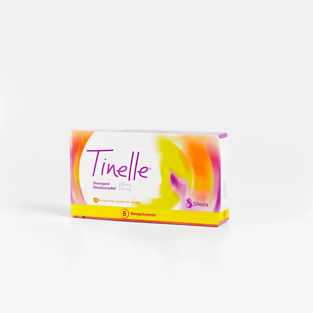 Tinelle Dienogest /Etinilestradiol 2/0,03 mg 28 comprimidos recubiertos – vista 2