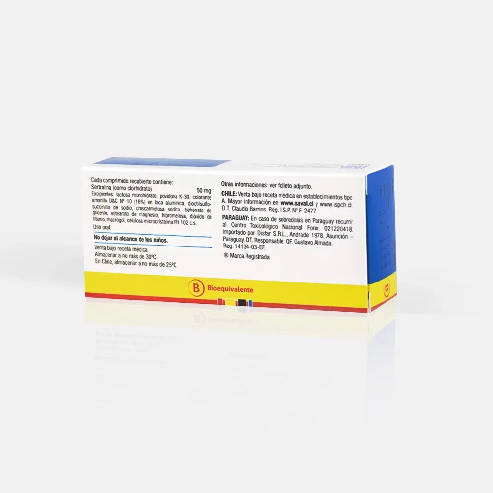 Deprax Sertralina 50 mg 30 comprimidos recubiertos – vista 2