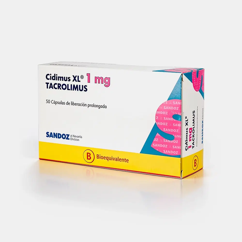 CIDIMUS XL (B) TACROLIMUS 1MG 50 CÁPSULAS PROLONGADAS