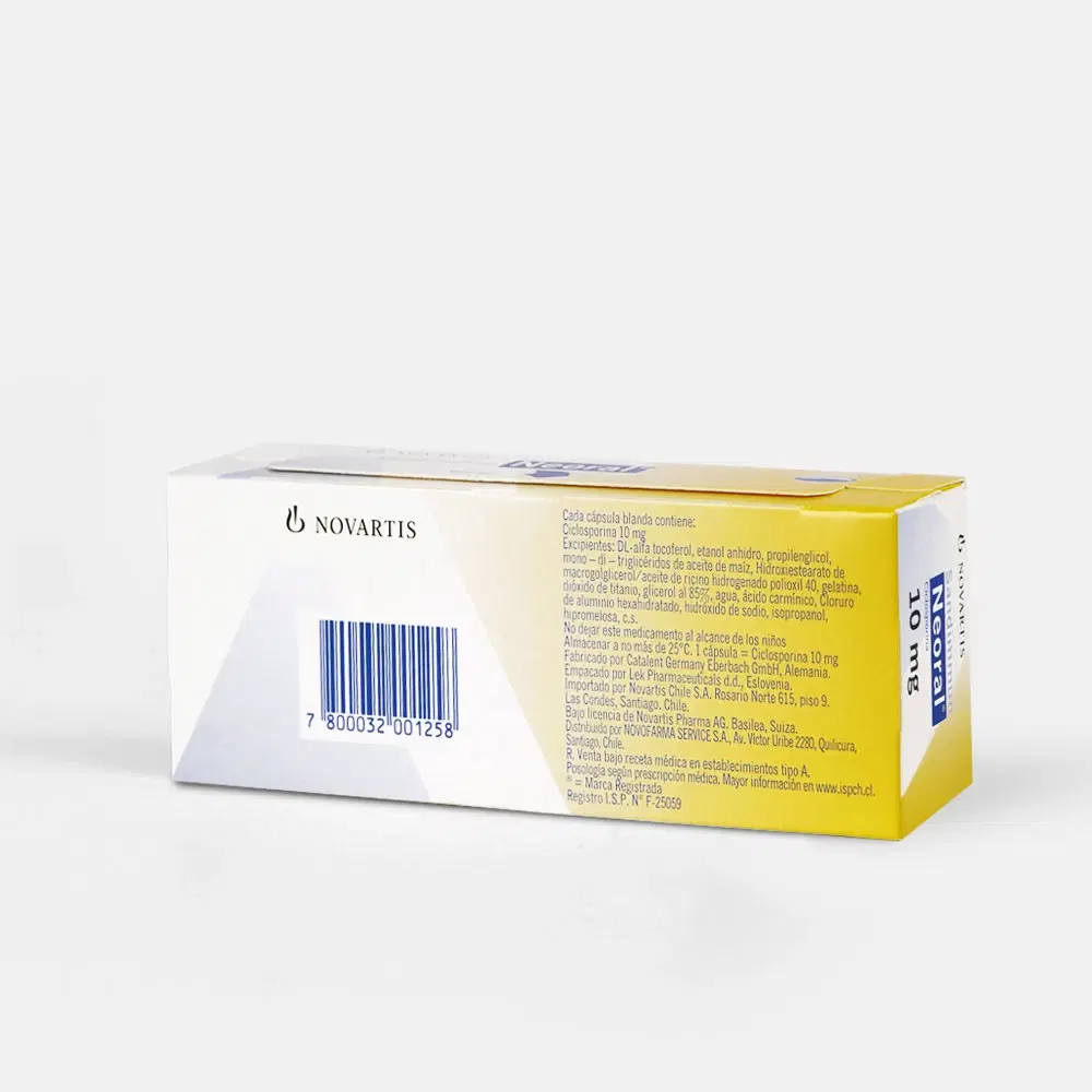Sandimmun Neoral 10mg 60 Cap. – vista 2