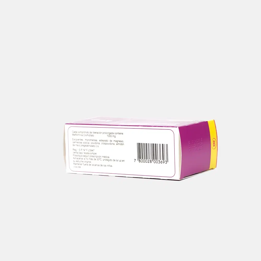 Glicenex SR Metformina 1000 mg 30 comprimidos – vista 2