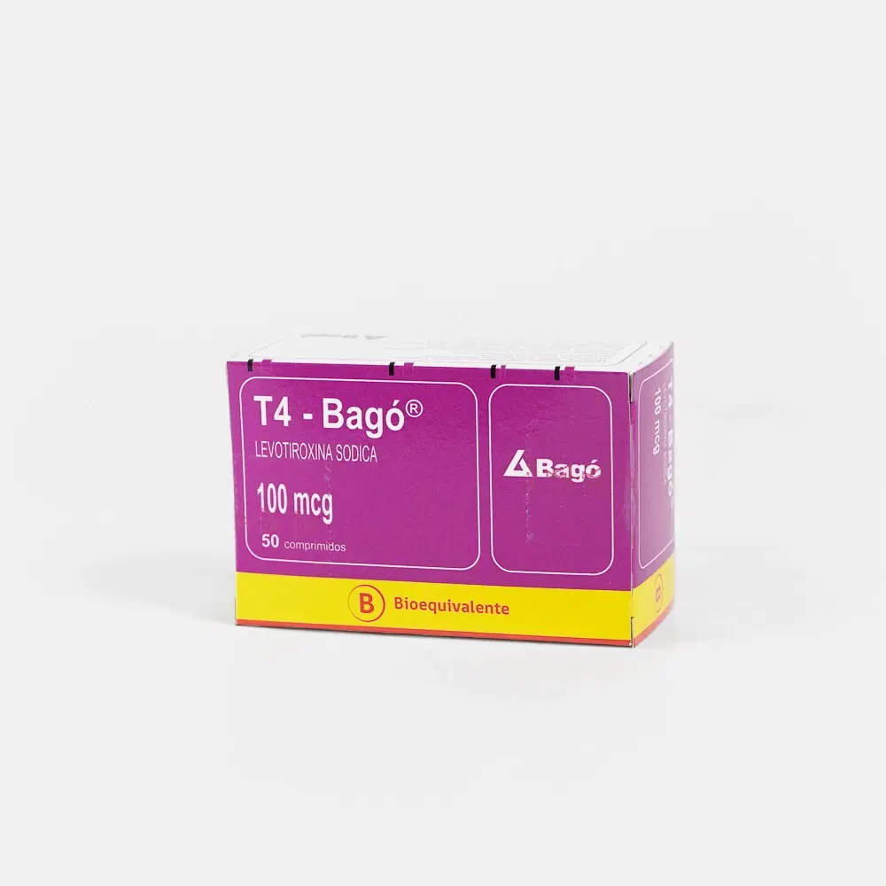 T4 Bagó Levotiroxina 100 mcg 50 comprimidos – vista 1
