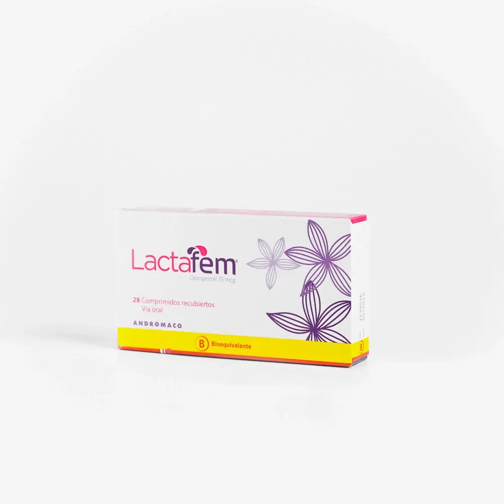 Lactafem Desogestrel 75 mcg 28 comprimidos recubiertos – vista 2