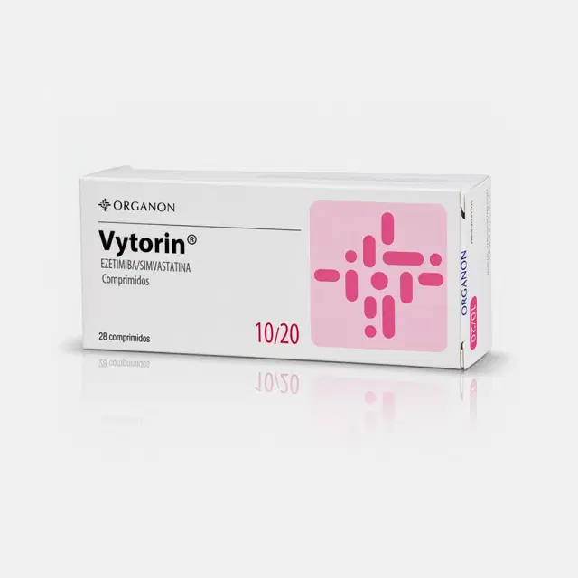 Vytorin 10/20 Ezetimiba / Simvastatina 10 mg/20 mg 28 comprimidos