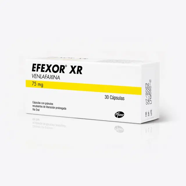 Efexor XR Venlafaxina 75 mg 30 cápsulas de liberación prolongada