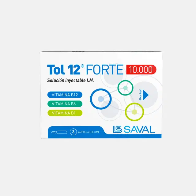 Tol 12 Forte 10mg/100mg/100mg 3 Amp.