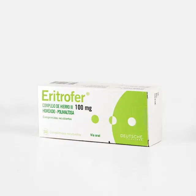 Eritrofer Hidroxido de hierro 100 mg 30 comprimidos recubiertos
