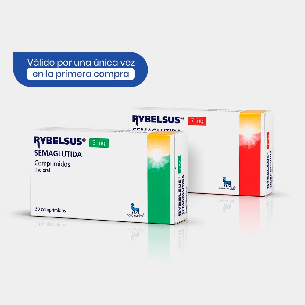 Pack Rybelsus Semaglutida 3 mg + 7 mg, 60 comprimido