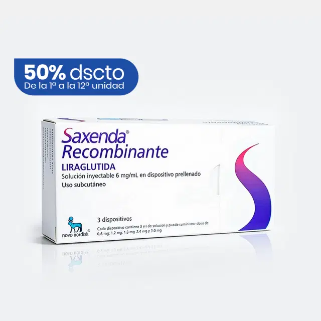 Saxenda Recombinante Liraglutida 6mg/ml 3 Dispositivos Prellenados