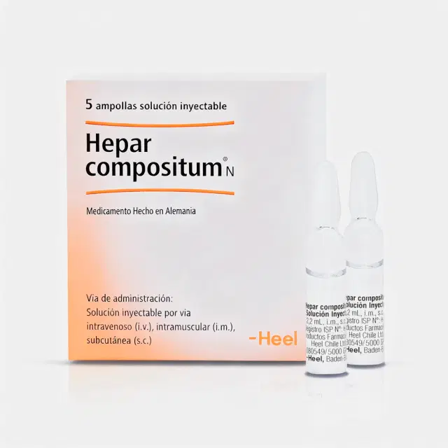 Hepar Compositum N 5 Ampollas Solución Inyectable .