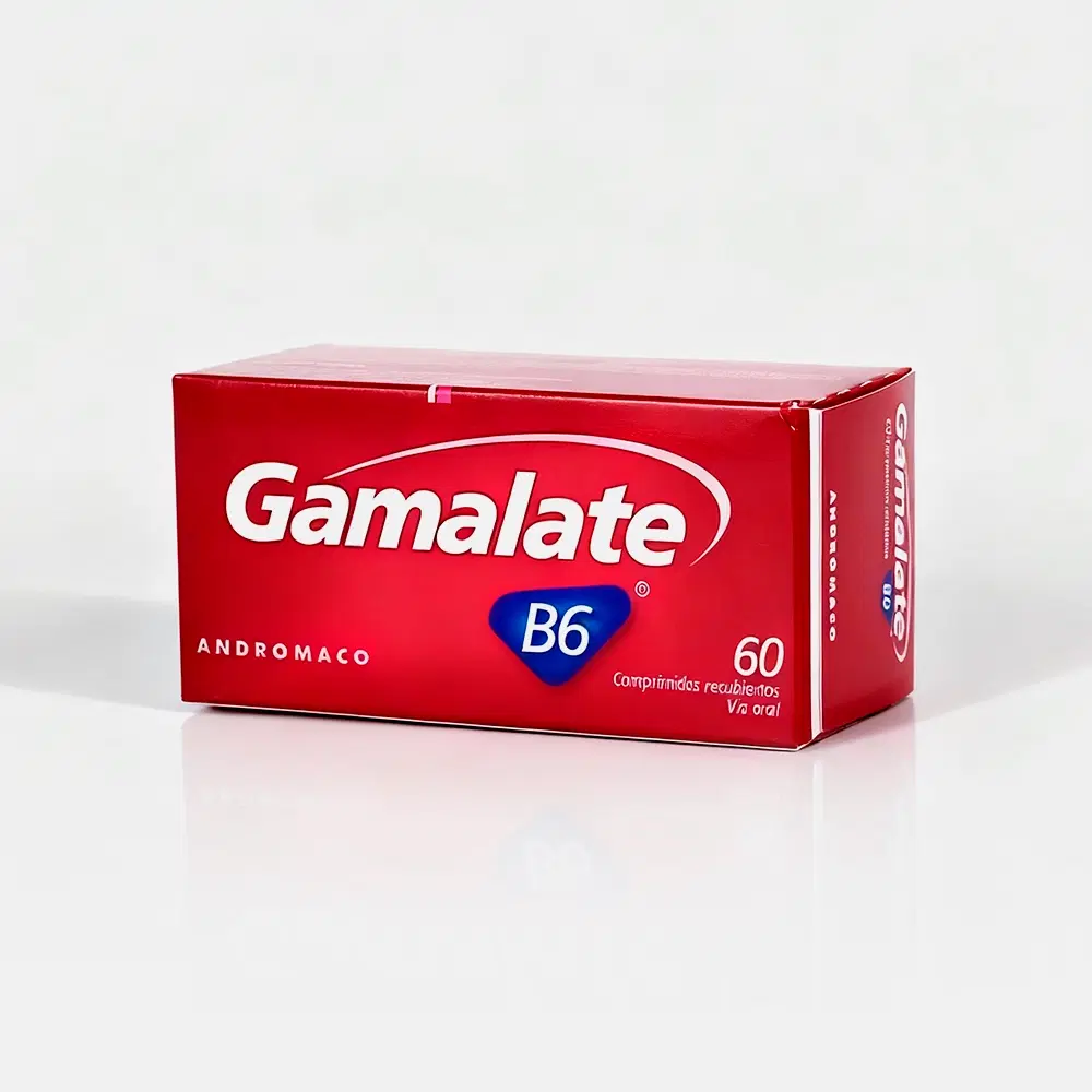 Gamalate B6 Bromo glutamato de magnesio BGM, Ácido Gama Amino Butírico GABA, Ácido Gama Amino Beta Hidroxi Butírico GABOB, Vitamina B6 75mg /75mg /75mg /37mg 60 grageas