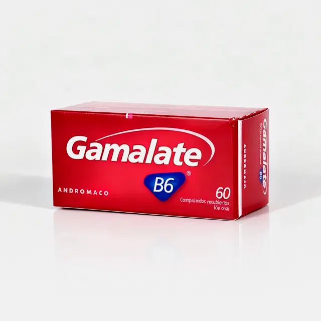 Gamalate B6 Bromo glutamato de magnesio BGM, Ácido Gama Amino Butírico GABA, Ácido Gama Amino Beta Hidroxi Butírico GABOB, Vitamina B6 75mg /75mg /75mg /37mg 60 grageas