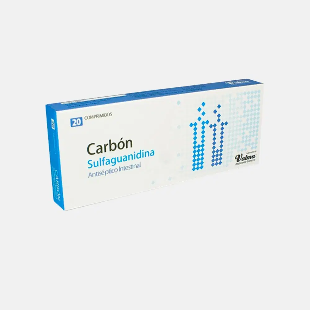 Carbón Sulfaguanidina 127mg/127mg 20 Tab.