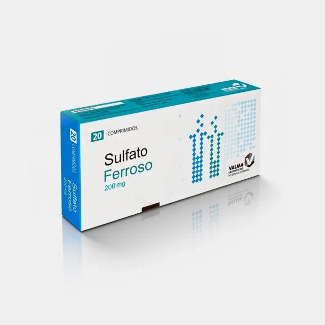 Sulfato Ferroso 200 mg 20 Comprimidos