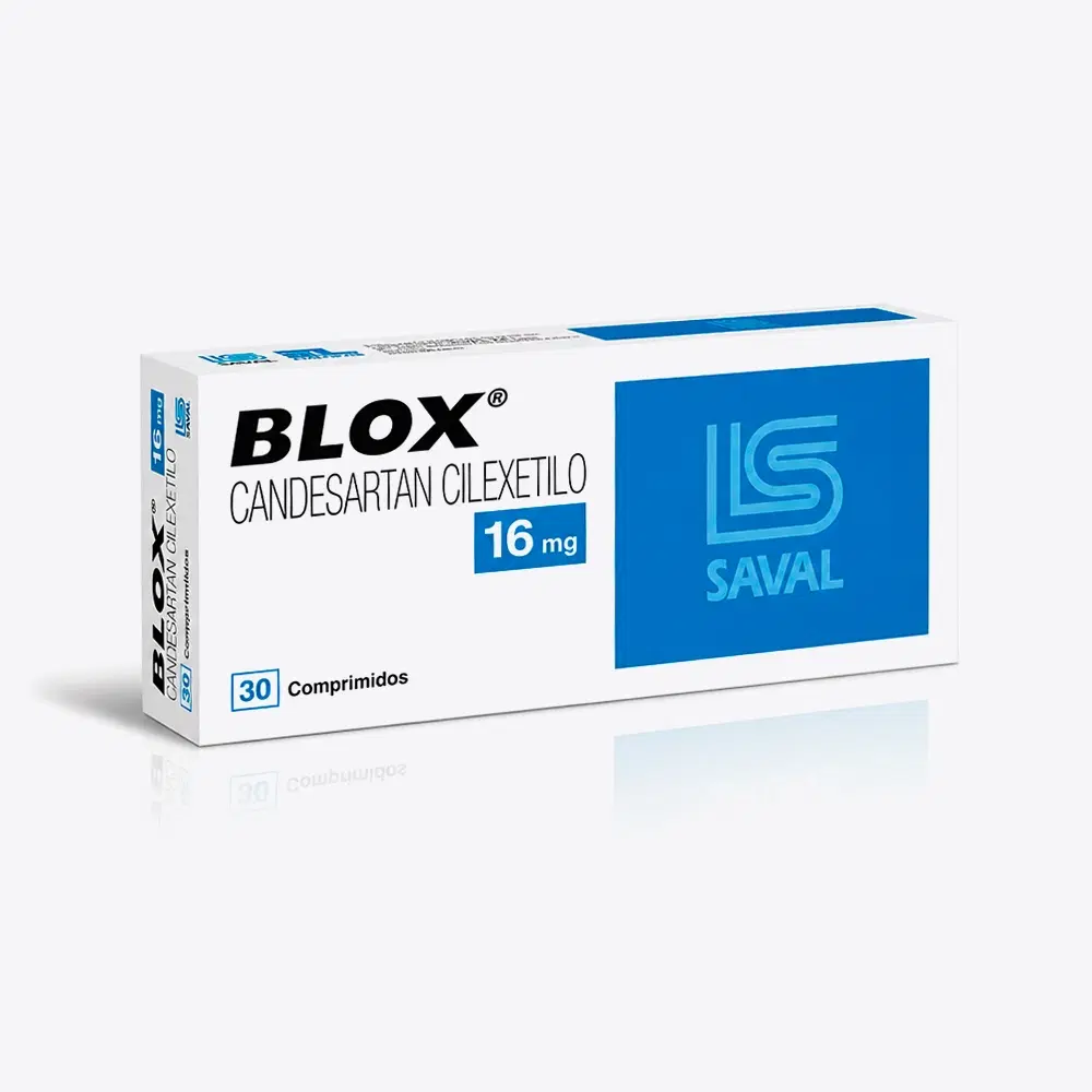 Blox Candesartán 16 mg 30 comprimidos