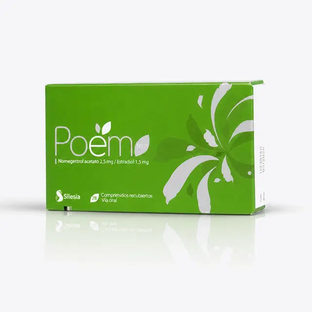 Poem Fem Estradiol / Nomegestrol 1,5 mg/2,5 mg 28 comprimidos
